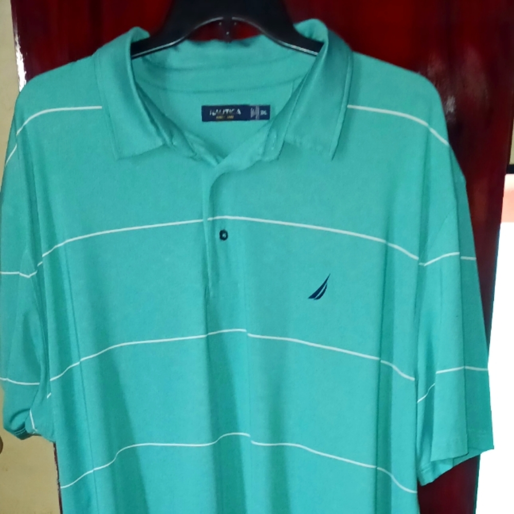 Nautica Men's Green Polo Shirt